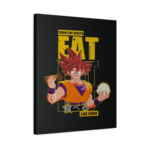 Train Like Vegeta Eat Like Goku Dragon Ball Canvas Print Poster