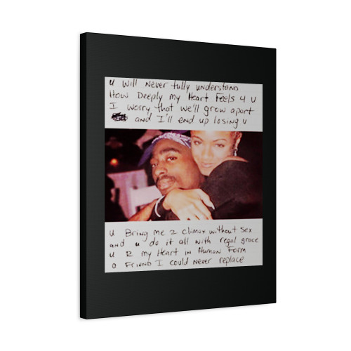 Tupac & Jada Love Letter Canvas Print Poster