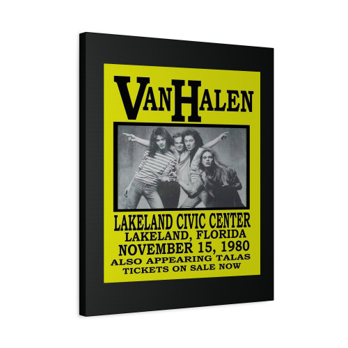 Van Halen Replica 1980 Concert Canvas Print Poster