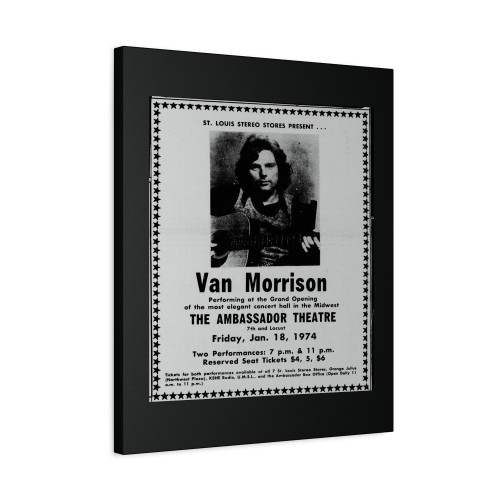 Van Morrison Stl Canvas Print Poster Van Morrison Stl Canvas Print Poster