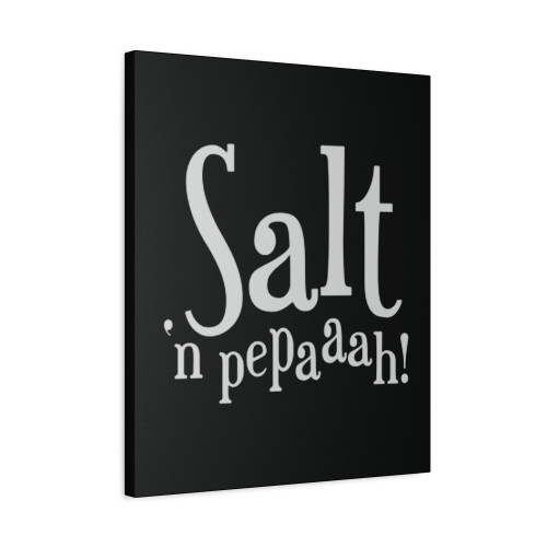 Salt And Pepper Funky Text Canvas Print Poster