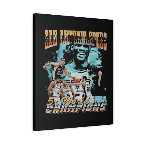 San Antonio Spurs Vintage Nba Canvas Print Poster