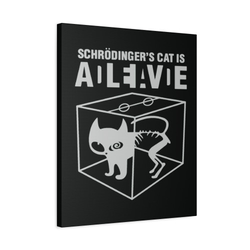 Schrodingers Cat Science Geek Canvas Print Poster