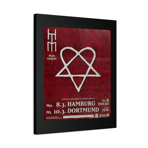 Him Heartkiller Hamburg & Dortmund 2010 Canvas Print Poster