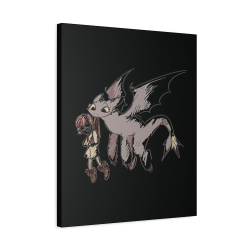 How To Train Your Dragon Hiccup And Toothless Canvas Print Poster