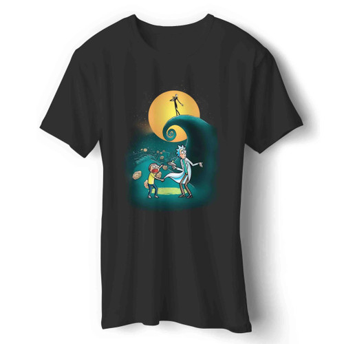 Rick And Morty Portal Nightmare Before Christmas Man's T-Shirt