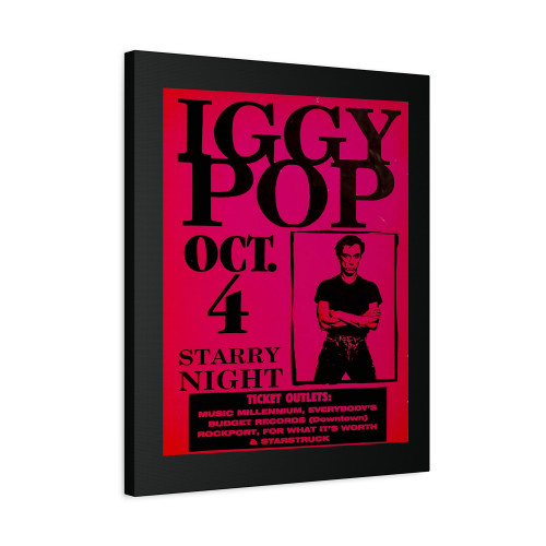 Iggy Pop 1980 Starry Night Concert Canvas Print Poster