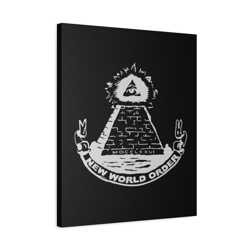 Illuminati Pyramid Scroll All Seeing Eye New World Order Canvas Print Poster