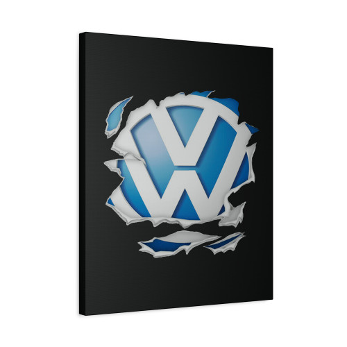 Vw Volkswagen Logo Torn Canvas Print Poster