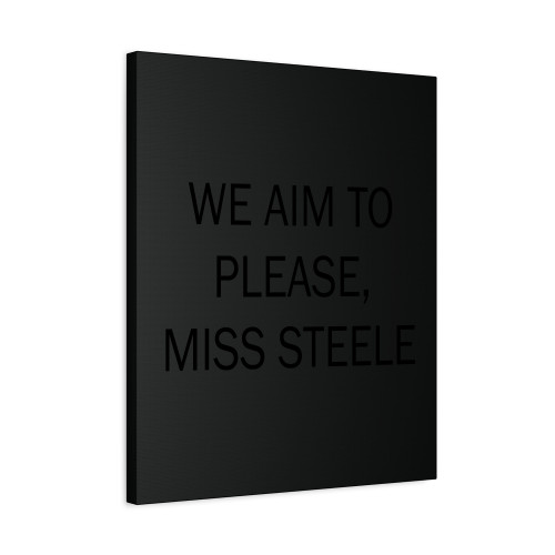 We Aim To Please Miss Steele Canvas Print Poster