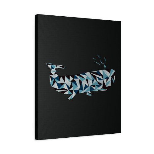 Whale Made From Triangle Canvas Print Poster