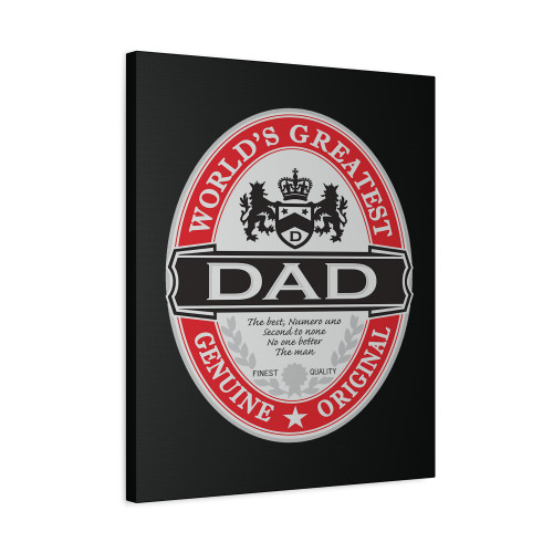 World Greatest Dad Canvas Print Poster