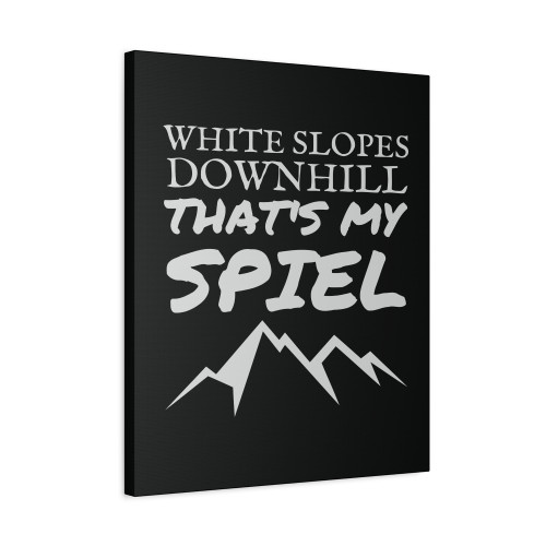 Skiing Snowboarding White Slopes Downhill Canvas Print Poster