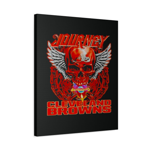 Skull Wings Journey Cleveland Browns Canvas Print Poster
