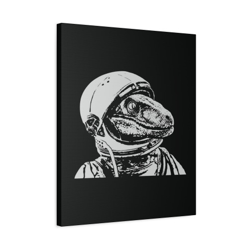 Space Dinosaur Velociraptor Astronaut Astroraptor Canvas Print Poster
