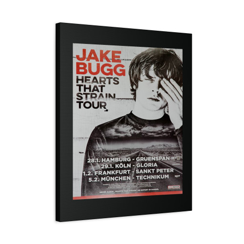 Jake Bugg Heartsa That Strain Tour All Dates 2018 Canvas Print Poster