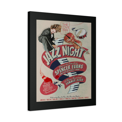 Jazz Night With Spencer Evans Trio Canvas Print Poster