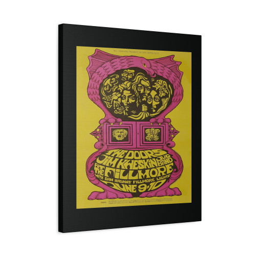 Jim Morrison 1967 Fillmore Auditorium 2Nd Print Concert Canvas Print Poster Jim Morrison 1967 Fillmore Auditorium 2Nd Print Concert Canvas Print Poster
