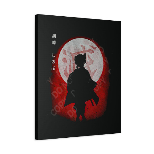 Demon Slayer Shinobu Silhouette Canvas Print Poster