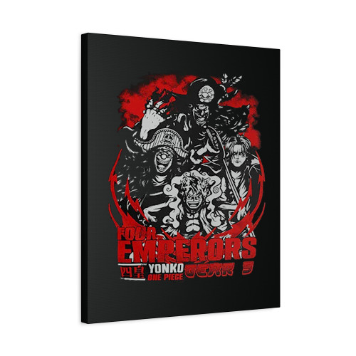 Four Emperors Yonko Luffy Shanks Blackbeard Buggy Canvas Print Poster