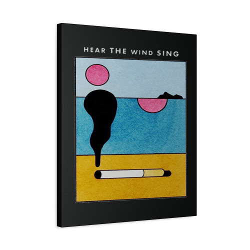 Haruki Murakami Japanese Retro Vintage Book Hear The Wind Canvas Print Poster