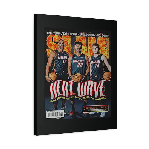 Nba Miami Heat Wave Bam Adebayo Jimmy Butler Tyler Herro Slam Cover Canvas Print Poster