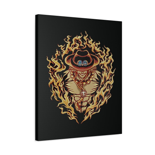 Portgas D Ace Devil Fruit Fire One Piece Canvas Print Poster