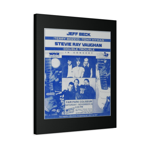 Stevie Ray Vaughan On Tour With Jeff Beck Canvas Print Poster