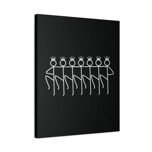 Stickman Can Can Canvas Print Poster