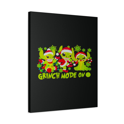 Stitch Parody Grinch Mode On Funny Christmas Canvas Print Poster