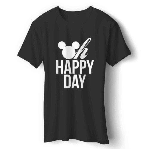 Oh Happy Day Disney Vacation Mickey Head Matching Disney Ears Minnie Man's T-Shirt