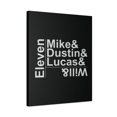 Stranger Things Names Eleven Mike Dustin Lucas Canvas Print Poster