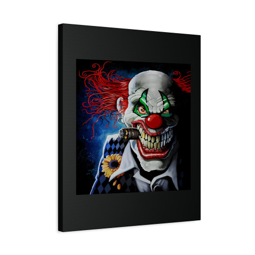 Joker Clown Smoking Cigar Canvas Print Poster
