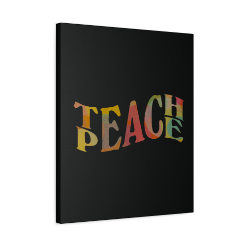 Teach Peace Graphic By Mac Miller Canvas Print Poster