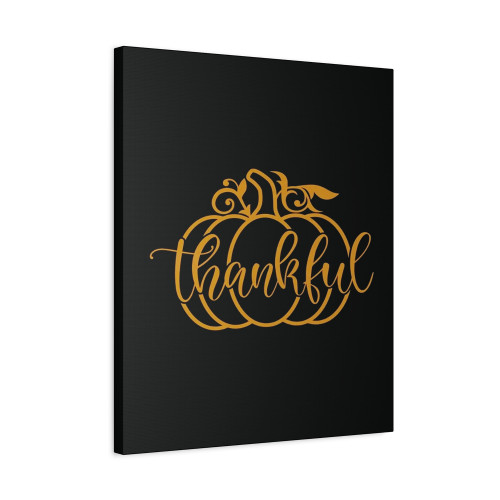 Thankful Pumpkin Cheetah Canvas Print Poster