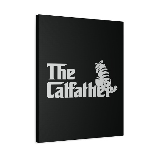 The Catfather Funny Cat Daddy Canvas Print Poster