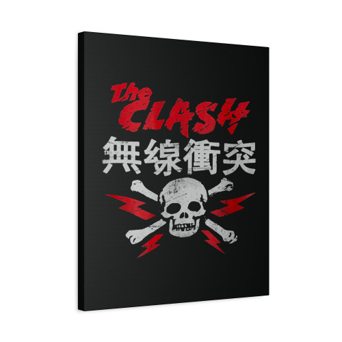 The Clash Skull & Bones Japanese Characters Canvas Print Poster