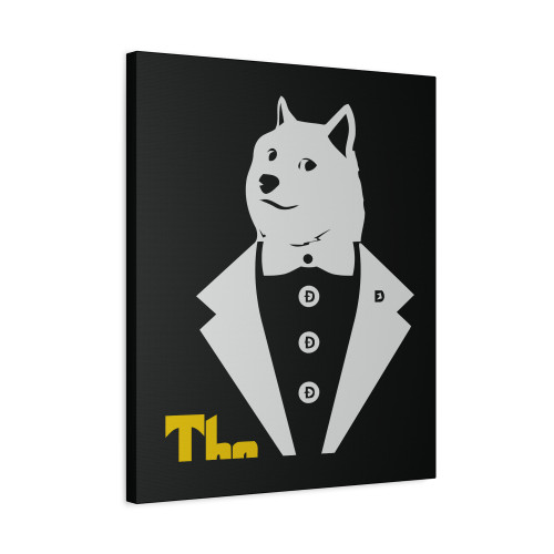 The Dogefather Of Dogecoin Dogecoin Crypto Meme Canvas Print Poster