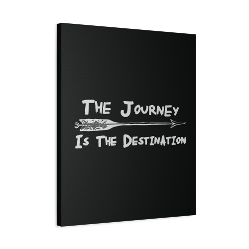 The Journey Is The Destination Arrow Travel Adventure Quote Canvas Print Poster