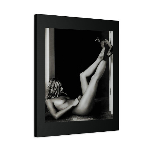 Kate Moss Sexy Smoke Canvas Print Poster Kate Moss Sexy Smoke Canvas Print Poster