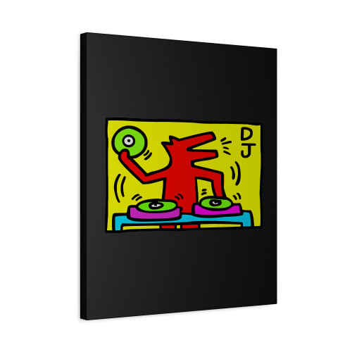 Keith Haring Dj 1988 Talking Heads Pop Art Canvas Print Poster
