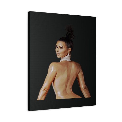 Kim Kardashian Back Canvas Print Poster
