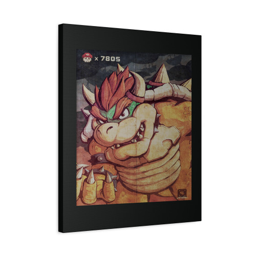 King Koopa Super Mario Bros Canvas Print Poster