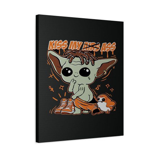 Kiss My Airs Ass Yoda Canvas Print Poster