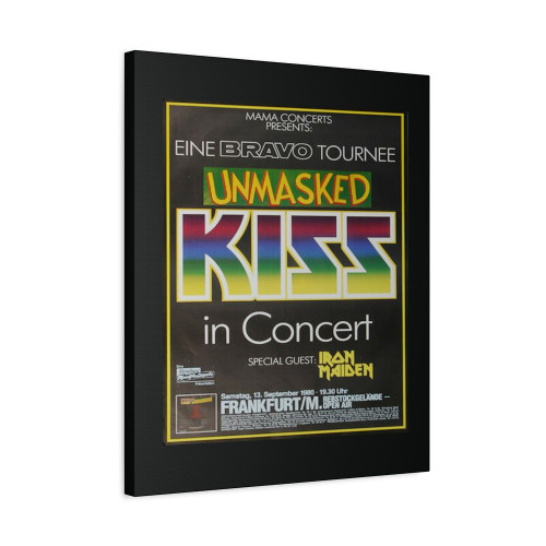 Kiss Unmasked Frankfurt 1980 Canvas Print Poster