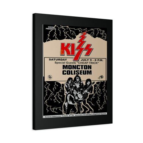 Kiss With Cheap Trick 1977 Concert Canvas Print Poster