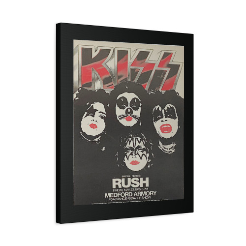 Kiss With Rush Dressed To Kill Tour May 23 1975 Medford Armory Oregon Concert Canvas Print Poster