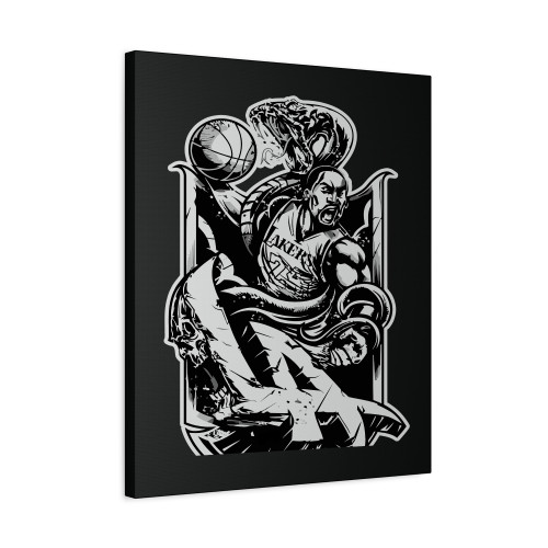 Kobe Bryant Black Mamba Out Art Canvas Print Poster