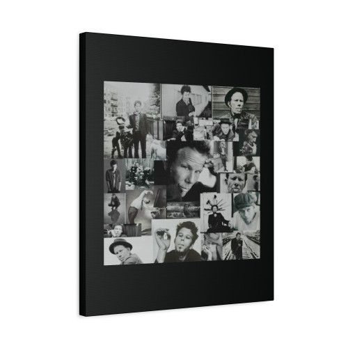 Tom Waits Photo Collage Canvas Print Poster