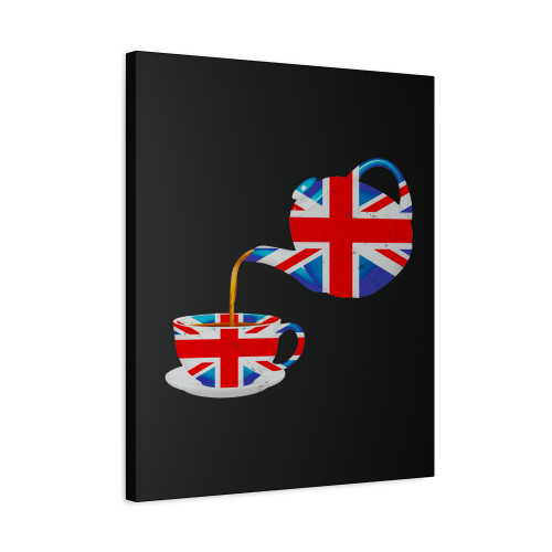 Uk Tea Pot Union Jack United Kingdom England Canvas Print Poster